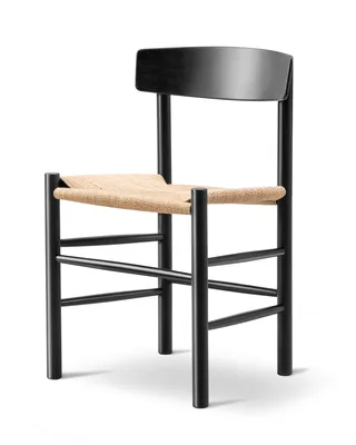 J39 Mogensen Chair by Fredericia in Natural paper cord, Beech black lacquer, FSC Mix 70% – product photo 2 of 5