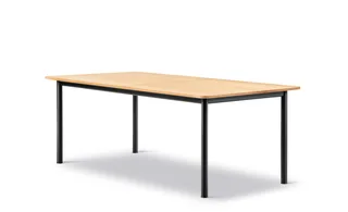 Plan Table Extendable by Fredericia in Oak veneer lacquered, FSC Mix 70%, Black – product photo 1 of 2