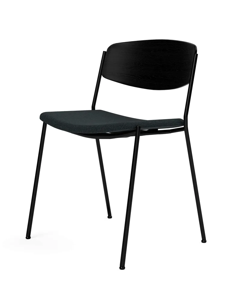 Lynderup Chair Seat upholstered by Fredericia in Connect 60999, Black ash, FSC Mix 70%, Black lacquer – product photo 1 of 4