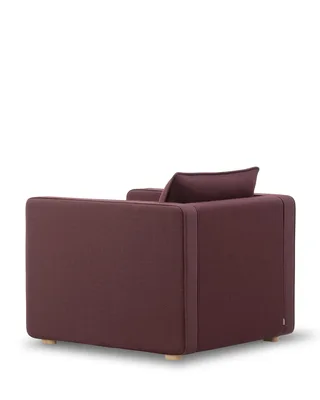 Jota Lounge Chair van Fredericia in Vidar 693, Oak light oil, FSC Mix 70%, Arm cushions not included – productfoto 9 van 10
