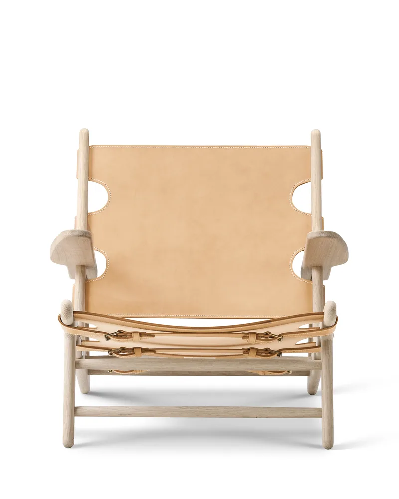 The Hunting Chair de Fredericia en Leather, natural, Oak soap, FSC Mix 70% – photo du produit 3 sur 3