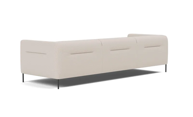 Konami Sofa, 3 seater, 277 cm by Fredericia in Sisu 0105, Black – product photo 3 of 4