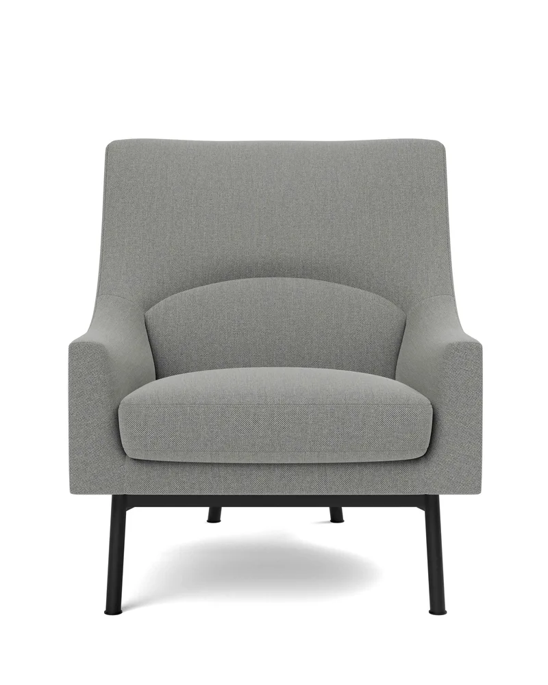 A-Chair Metal Base von Fredericia in Re-Wool 128, Black – Produktfoto
