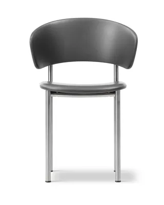 Plan Armchair de Fredericia en Leather Omni 301, Black, Brushed steel – photo du produit 4 sur 4