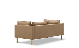 Jota Sofa on Legs, 2-pers., 185 cm by Fredericia in Mood 4104, Oak light oil, FSC Mix 70%, Arm cushions included – product photo 3 of 4