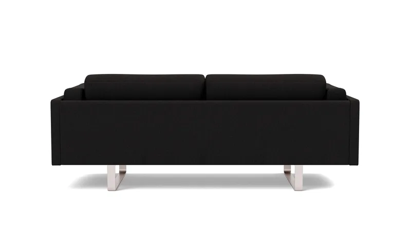EJ280 Sofa, 2½ seater, 212 cm by Fredericia in Re-Wool 198, Brushed chrome, sledge base (High) – product photo 2 of 4