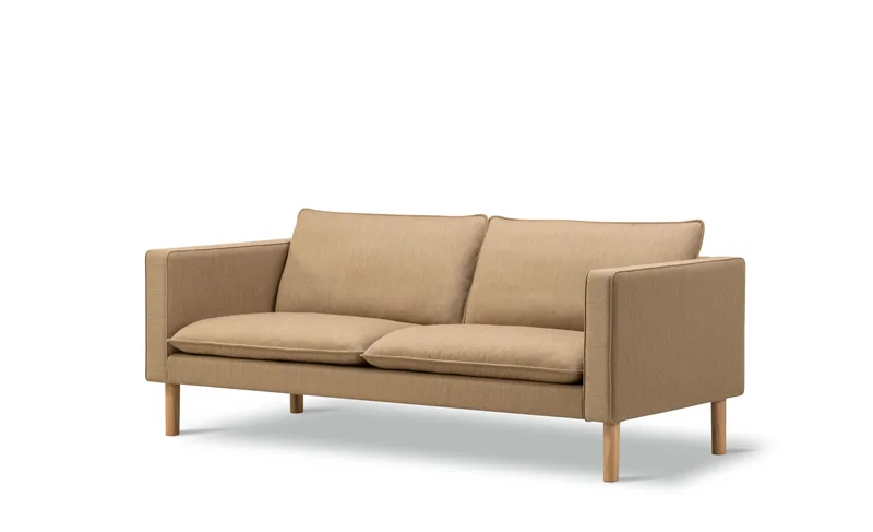 Jota Sofa on Legs, 2-pers., 185 cm by Fredericia in Mood 4104, Oak light oil, FSC Mix 70%, Arm cushions not included – product photo 1 of 4