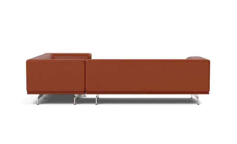 Delphi Elements - Configuration D von Fredericia in Leather Cera 905, Russet brown, Brushed aluminium – Produktfoto 2 von 4