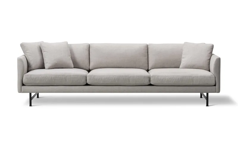 Calmo Sofa, 3 seater, 250 cm by Fredericia in Sunniva 717, Black – product photo