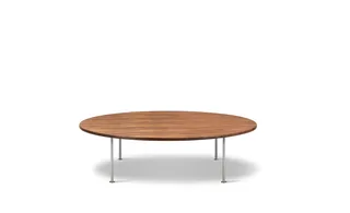 Wegner Ox Table Ø150 van Fredericia in Walnut oil, Brushed stainless steel, 41 cm – productfoto 2 van 2