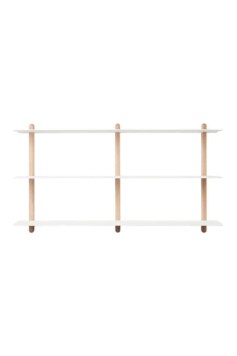 Nivo hylde stor D lys eg/ hvid van Gejst – productfoto