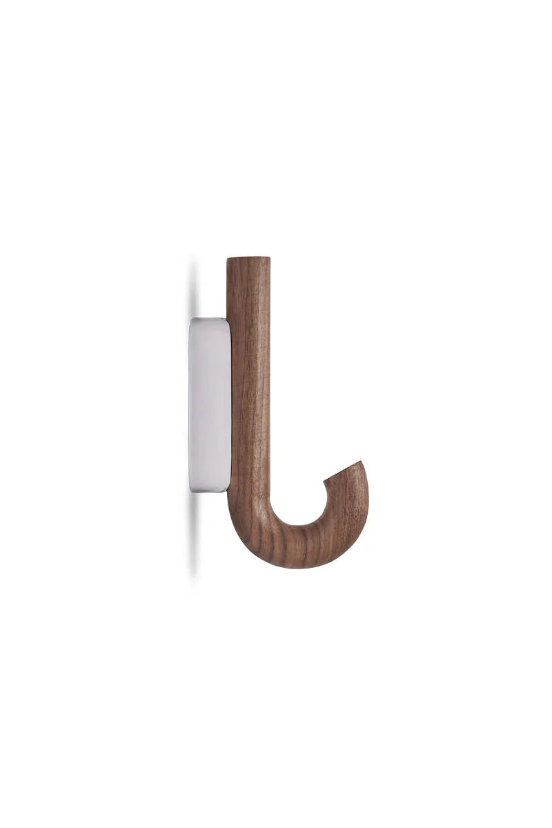 Hook mini knage valnød/ krom by Gejst – product photo
