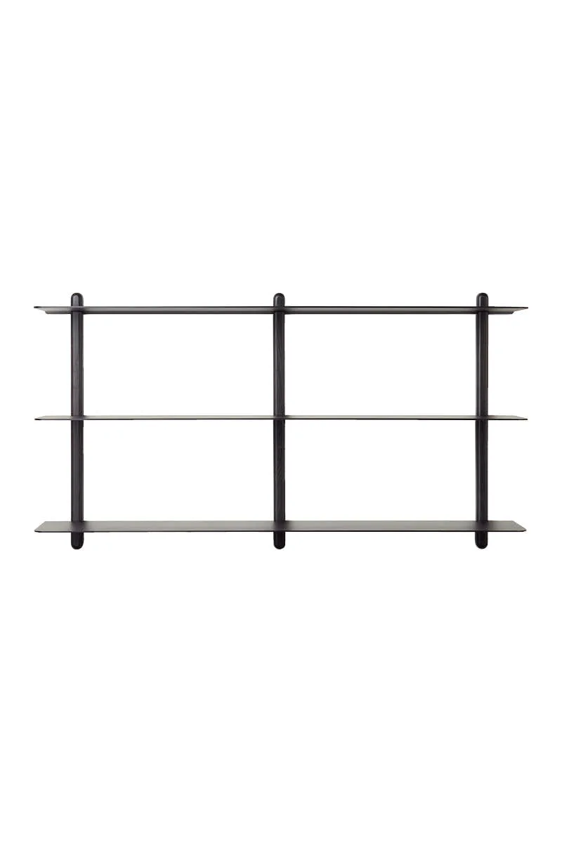 Nivo hylde stor D sort ask/ sort van Gejst – productfoto