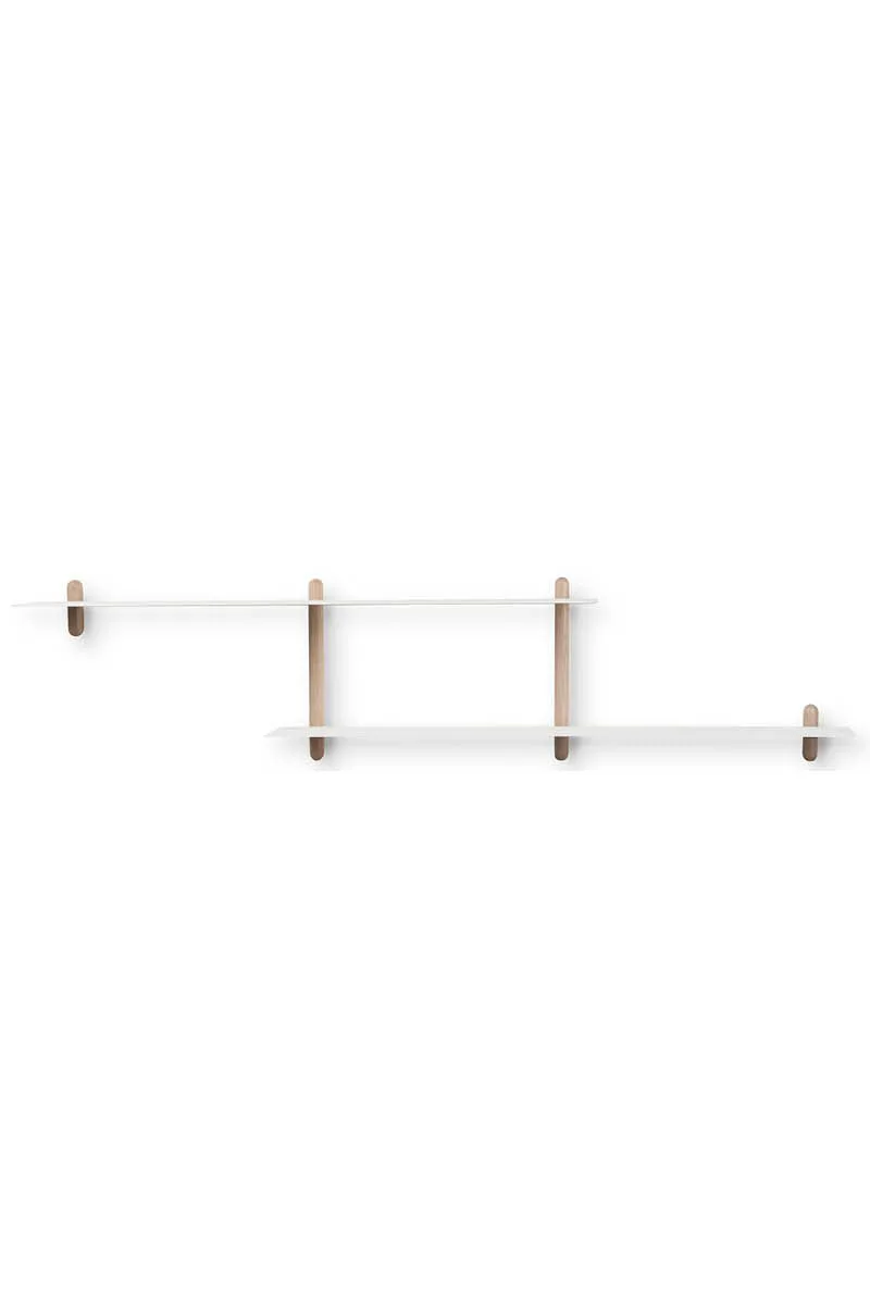 Nivo hylde stor H lys eg/ hvid by Gejst – product photo