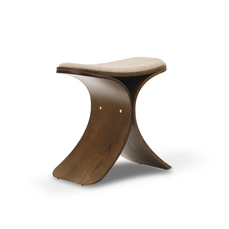 Luno skammel mørk eg/ mørk beige tekstil by Gejst – product photo