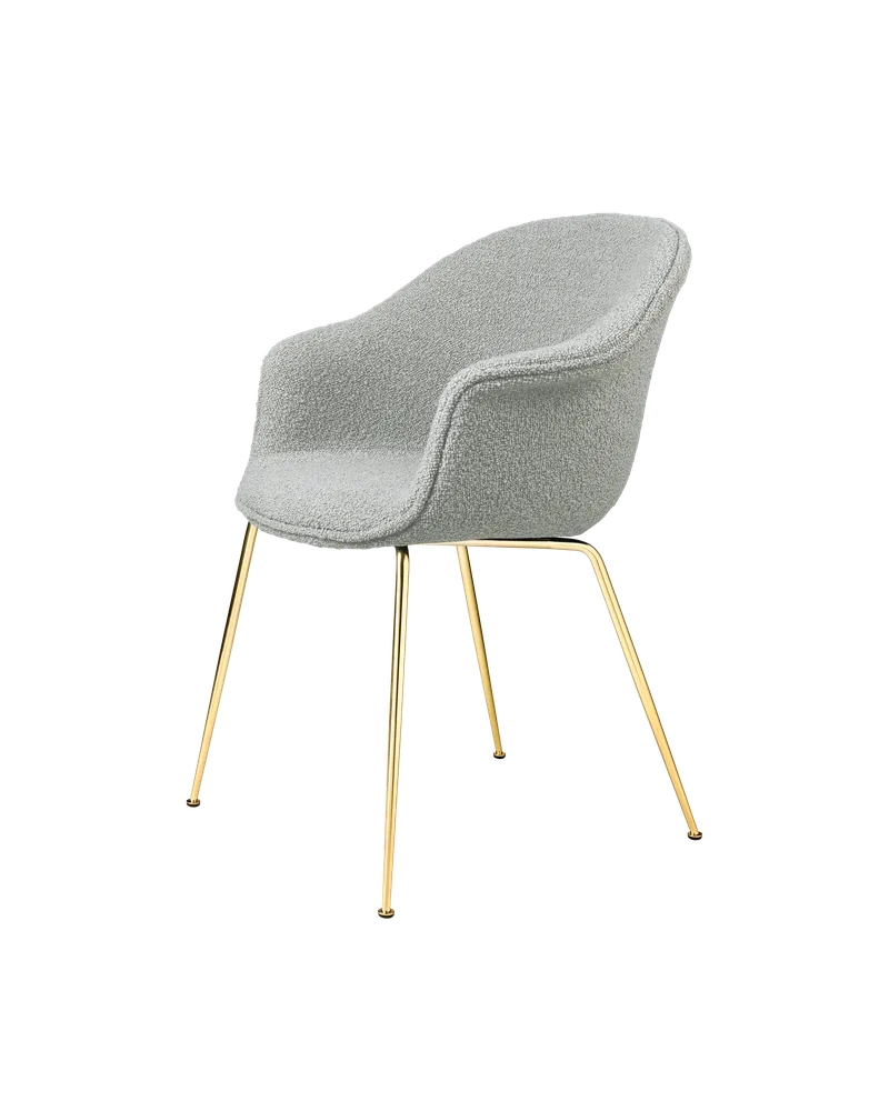 Bat Dining Chair, Fully Upholstered by GUBI in Karakorum, Dedar (004, Standard), Conic base, Brass Semi Matt – product photo 4 of 4