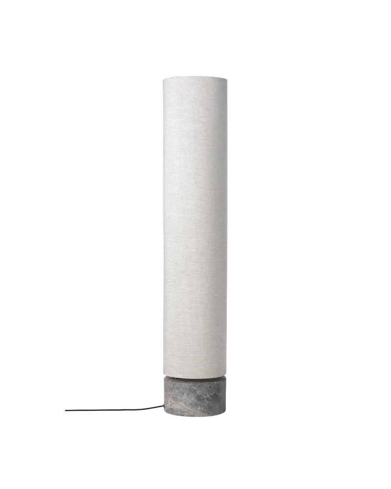 Unbound Floor Lamp van GUBI in Canvas, Grey Marble, 120 cm, EU – productfoto