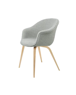 Bat Dining Chair, Fully Upholstered by GUBI in Karakorum, Dedar (004, Standard), Wood base, Oak Semi Matt – product photo 2 of 4