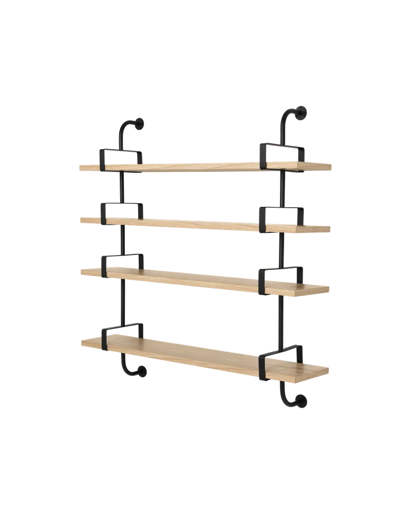 Démon Shelf by GUBI in Oak Semi Matt Lacquered, 4 Shelves, Medium – product photo