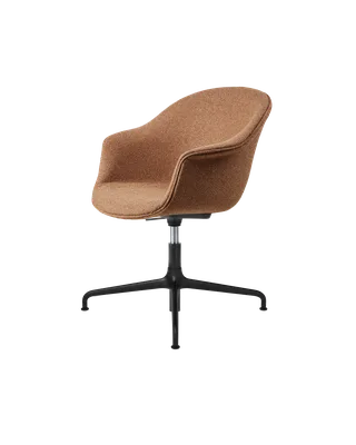 Bat Meeting Chair, Fully Upholstered by GUBI in Around Bouclé, Dedar (032, Standard), Height adjustable 4-star base, Matt Black – product photo 4 of 4
