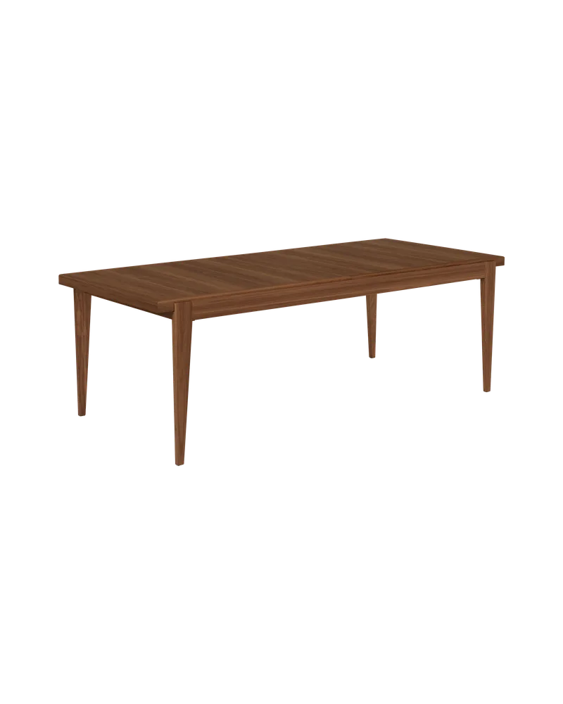 S-Table Dining Table, Rectangular Extendable van GUBI in American Walnut Matt Lacquered, American Walnut Matt Lacquered, 95 × 220/270/320 – productfoto