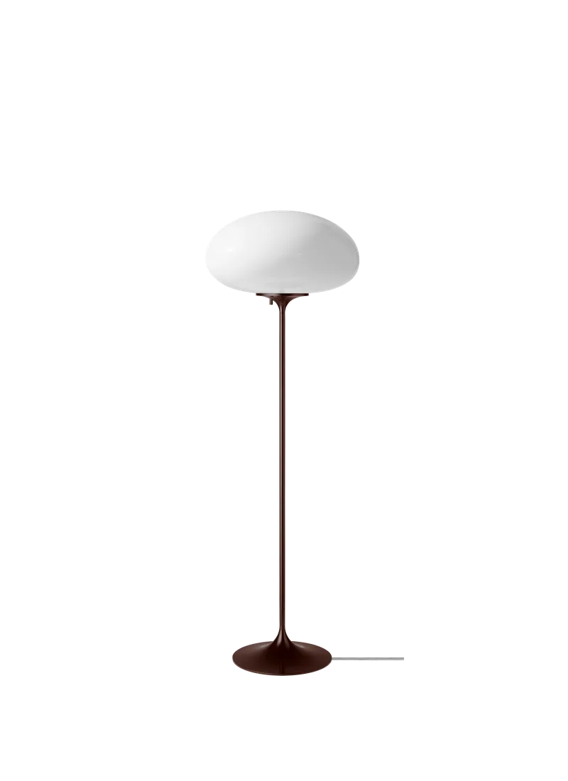 Stemlite Floor Lamp by GUBI in Black Red, 110 cm, Opal Glass, EU – product photo