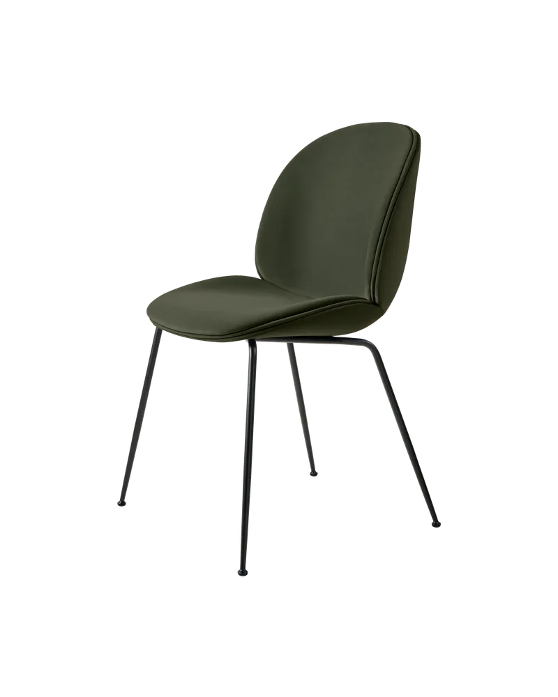 Beetle Dining Chair, Fully Upholstered von GUBI in Sunday, Dedar (018, Standard), Conic base, Matt Black – Produktfoto 5 von 5