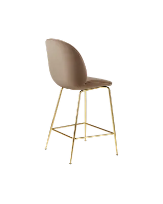 Beetle Counter Chair, Fully Upholstered von GUBI in Conic base, Brass Semi Matt, Sunday, Dedar (034, Standard) – Produktfoto 2 von 4