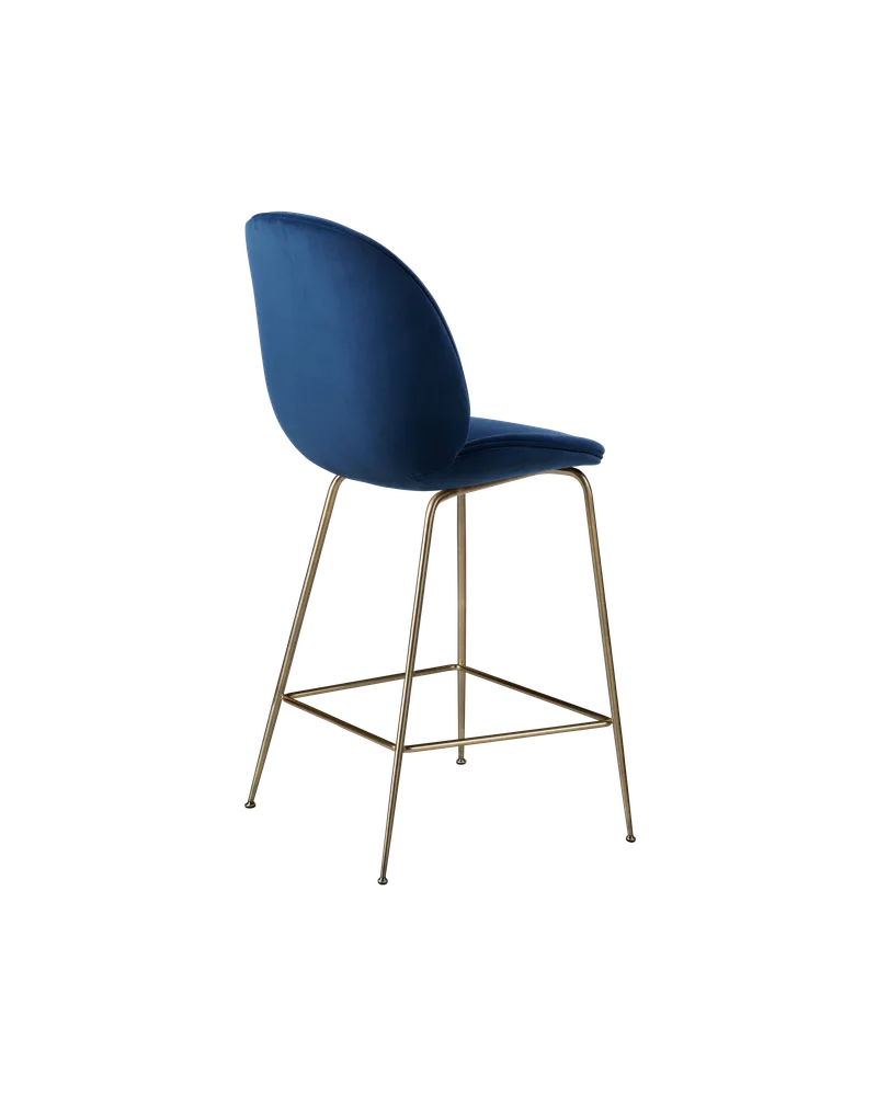 Beetle Counter Chair, Fully Upholstered by GUBI in Conic base, Antique Brass, Sunday, Dedar (003, Standard) – product photo 1 of 2