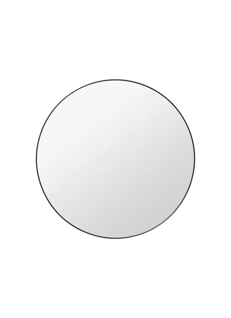 GUBI Wall Mirror van GUBI in Black Brass, Ø110 cm – productfoto