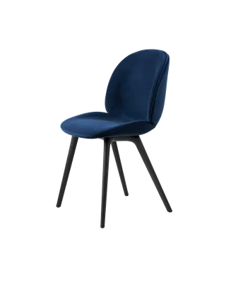 Beetle Dining Chair, Fully Upholstered von GUBI in Sunday, Dedar (003, Standard), Plastic base, Black – Produktfoto 5 von 5