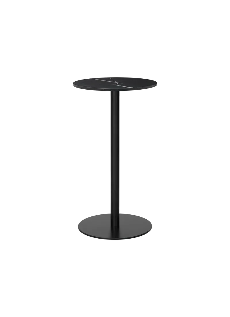GUBI 1.0 Bar Table, Round by GUBI in Black Marquina Marble, Black base, 60 – product photo