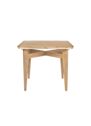 B-Table Dining Table, Pivoting Extendable Top by GUBI in Oak Matt Lacquered, Oak Matt Lacquered, 85 × 85 / Ø116 cm – product photo 6 of 6