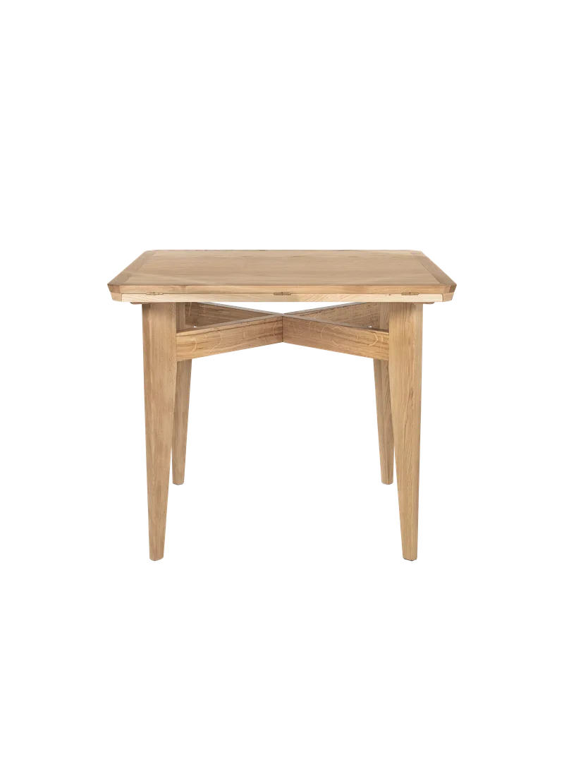 B-Table Dining Table, Pivoting Extendable Top by GUBI in Oak Matt Lacquered, Oak Matt Lacquered, 85 × 85 / Ø116 cm – product photo 6 of 6