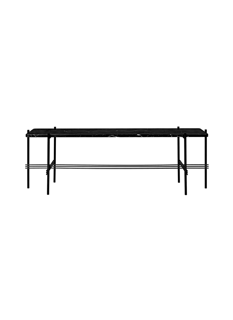 TS Console de GUBI en Black Marquina Marble, Black base, 120 × 30 × 40 cm – photo du produit