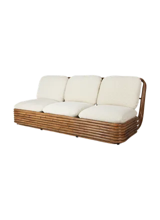 Bohemian 72 Sofa van GUBI in Chevron Outdoor FR, Dedar (002, Standard), Rattan, 3 seater – productfoto 5 van 5
