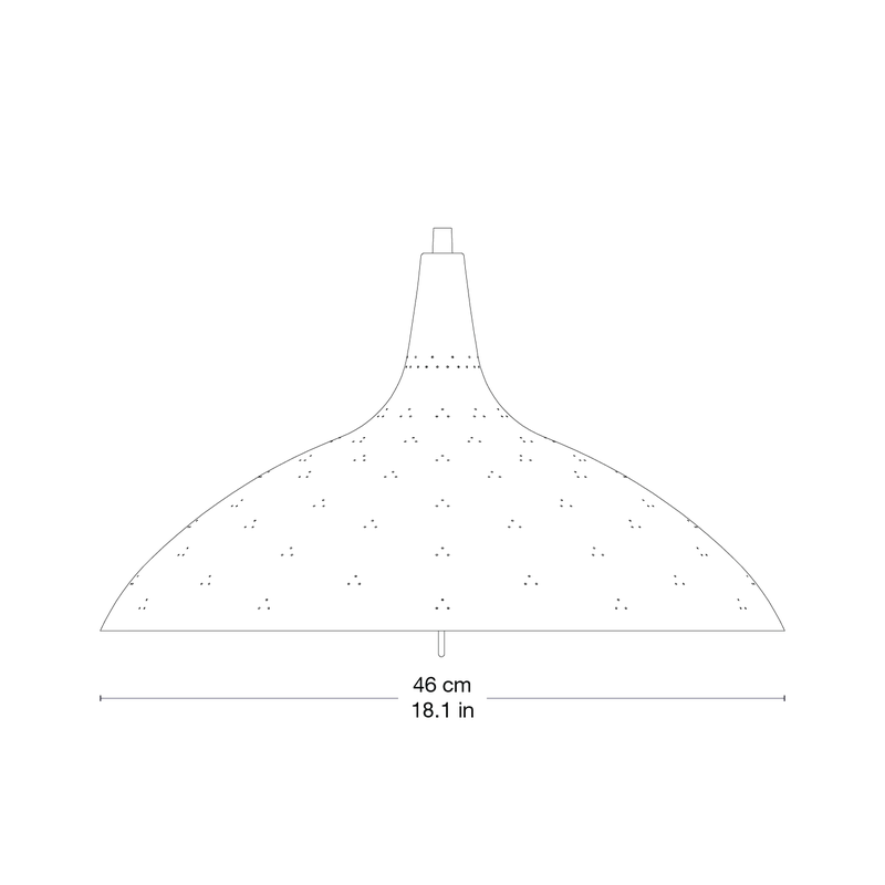 1965 Pendant van GUBI in Soft Black Semi Matt, Brass, Nee, EU – productfoto 3 van 4
