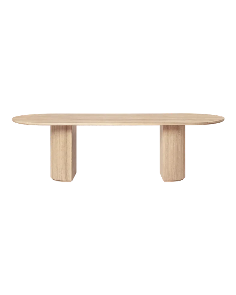 Moon Counter Table de GUBI en Solid Oak Soap Treated, Solid Oak Soap Treated, 290 × 105 cm – photo du produit
