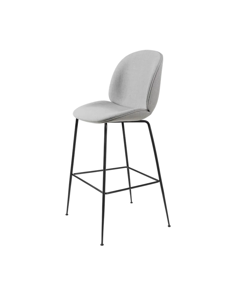 Beetle Bar Chair, Fully Upholstered by GUBI in Remix 3, Kvadrat (123, Standard), Matt Black, Conic base – product photo 4 of 4