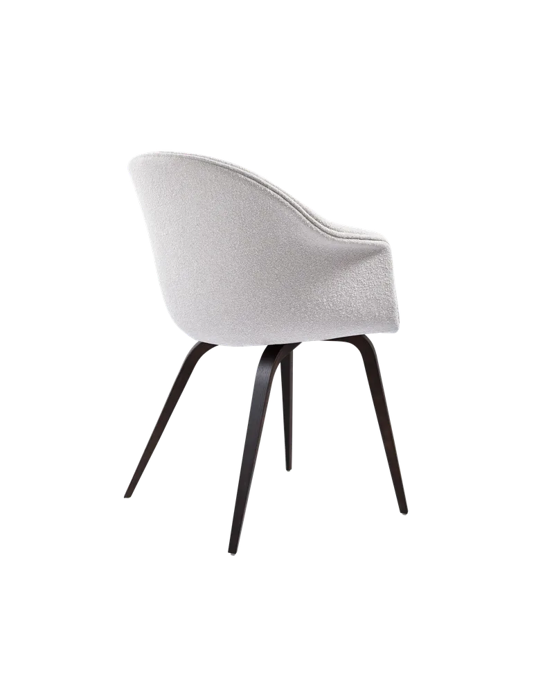 Bat Dining Chair, Fully Upholstered by GUBI in Light Bouclé, GUBI (001, Standard), Wood base, Smoked Oak – product photo 4 of 4
