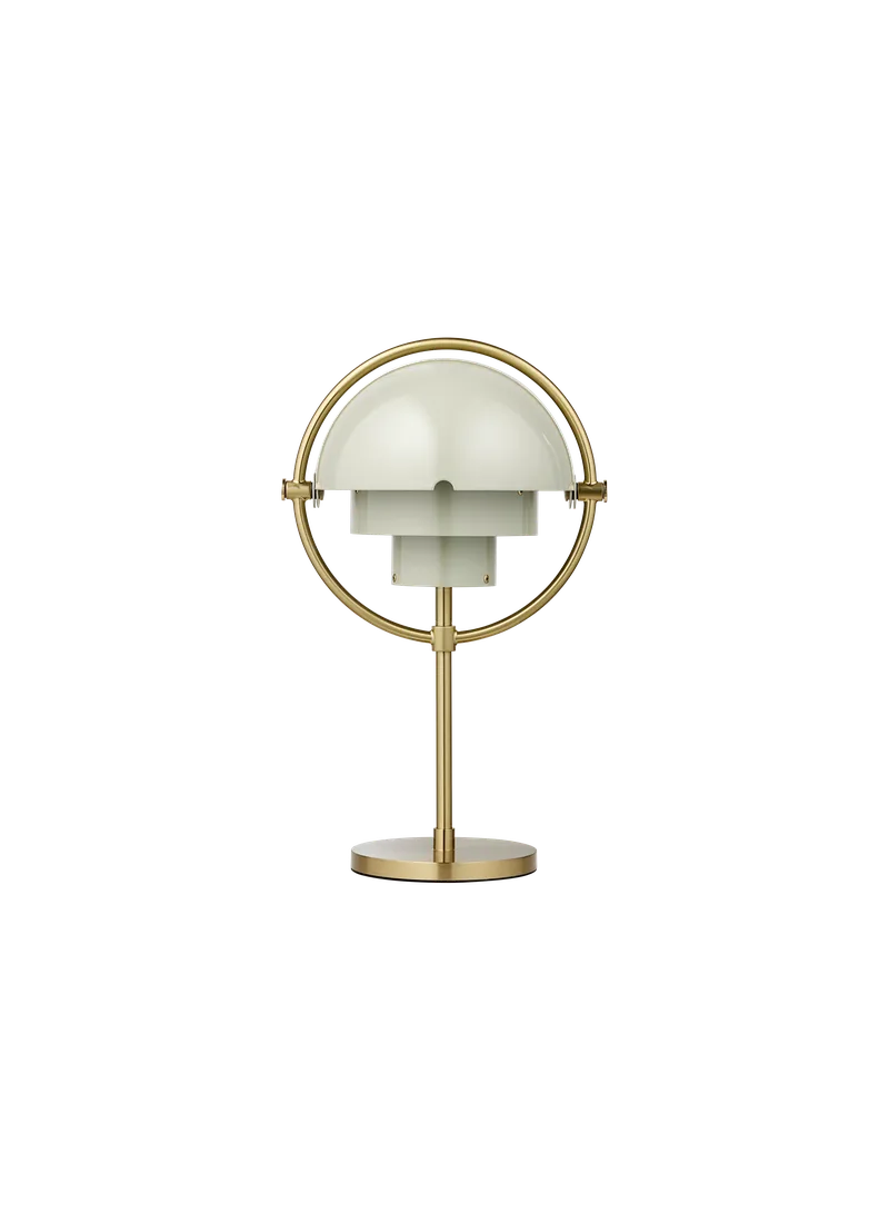 Multi-Lite Portable Lamp de GUBI en Pastel Gray, Brass, EU – photo du produit