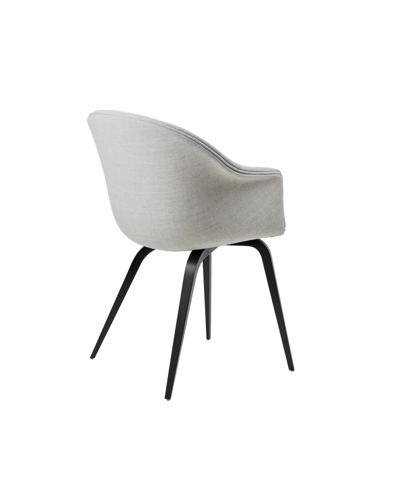 Bat Dining Chair, Fully Upholstered von GUBI in Remix 3, Kvadrat (123, Standard), Wood base, Black Stained Beech – Produktfoto 4 von 4