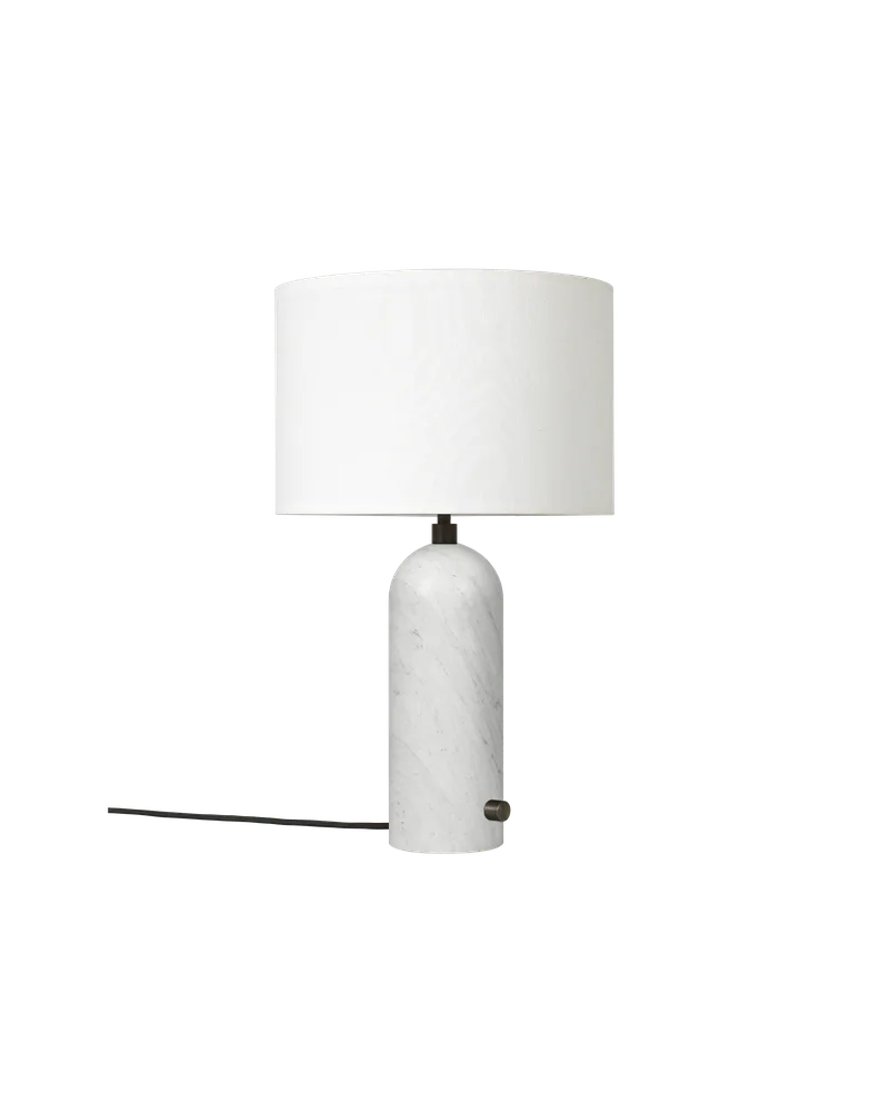 Gravity Table Lamp von GUBI in White Marble, White, 49 cm, EU – Produktfoto