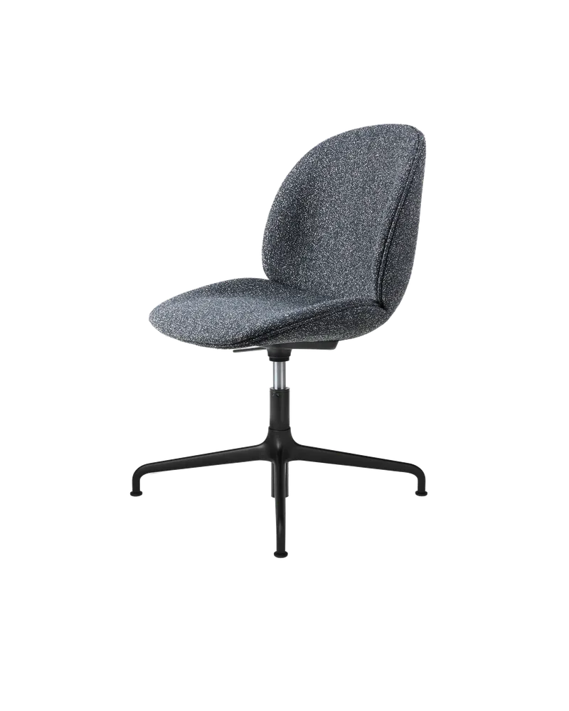 Beetle Meeting Chair, Fully Upholstered van GUBI in Around Bouclé, Dedar (023, Standard), Height adjustable 4-star base, Matt Black – productfoto 5 van 5