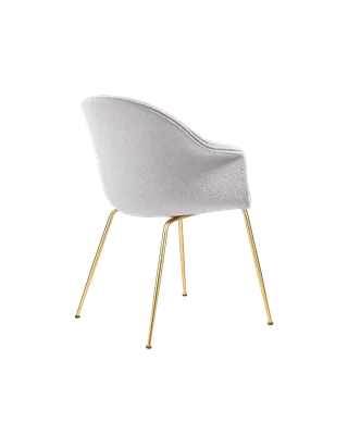 Bat Dining Chair, Fully Upholstered by GUBI in Light Bouclé, GUBI (001, Standard), Conic base, Brass Semi Matt – product photo 2 of 4