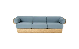 Basket Sofa von GUBI in Sunday, Dedar (002, Standard), 3 seater, Rattan – Produktfoto 5 von 6