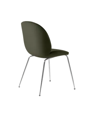 Beetle Dining Chair, Fully Upholstered von GUBI in Sunday, Dedar (018, Standard), Conic base, Chrome – Produktfoto 3 von 5