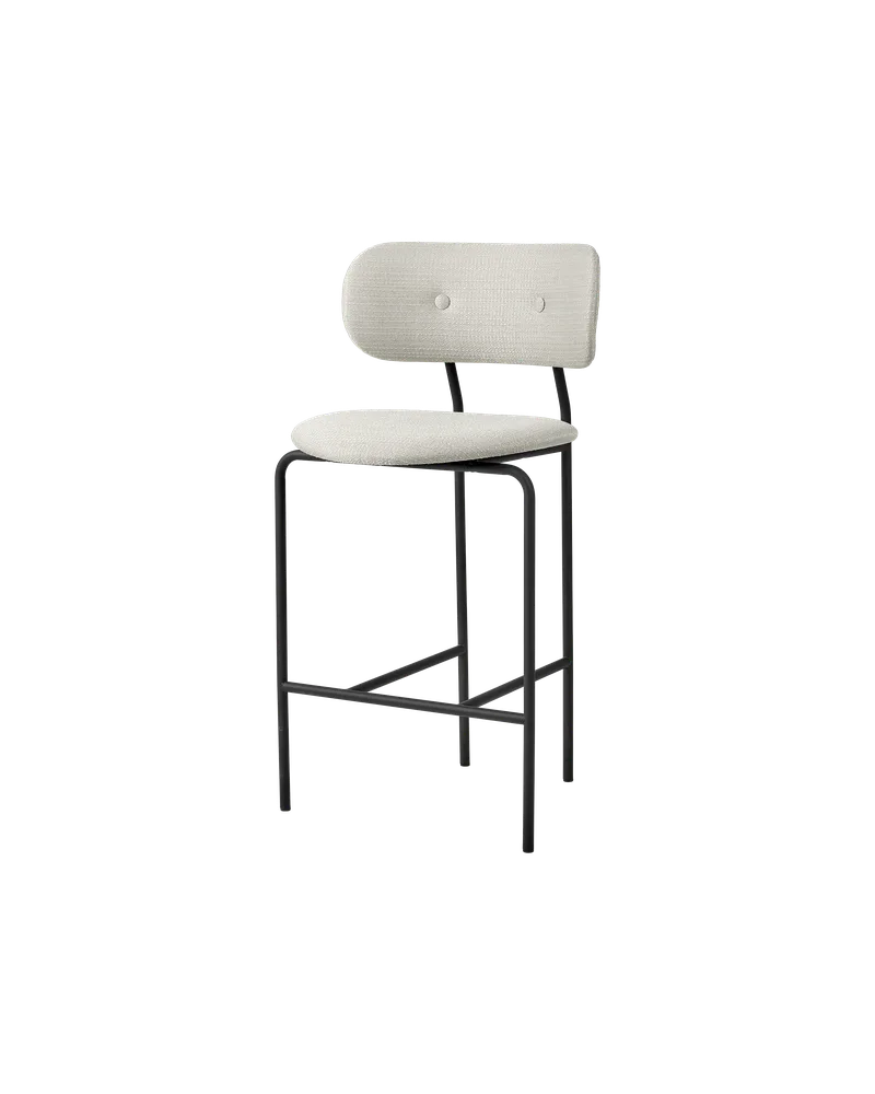 Coco Counter Chair, Fully Upholstered by GUBI in Eero Special FR, Dedar (106, Standard), Matt Black – product photo