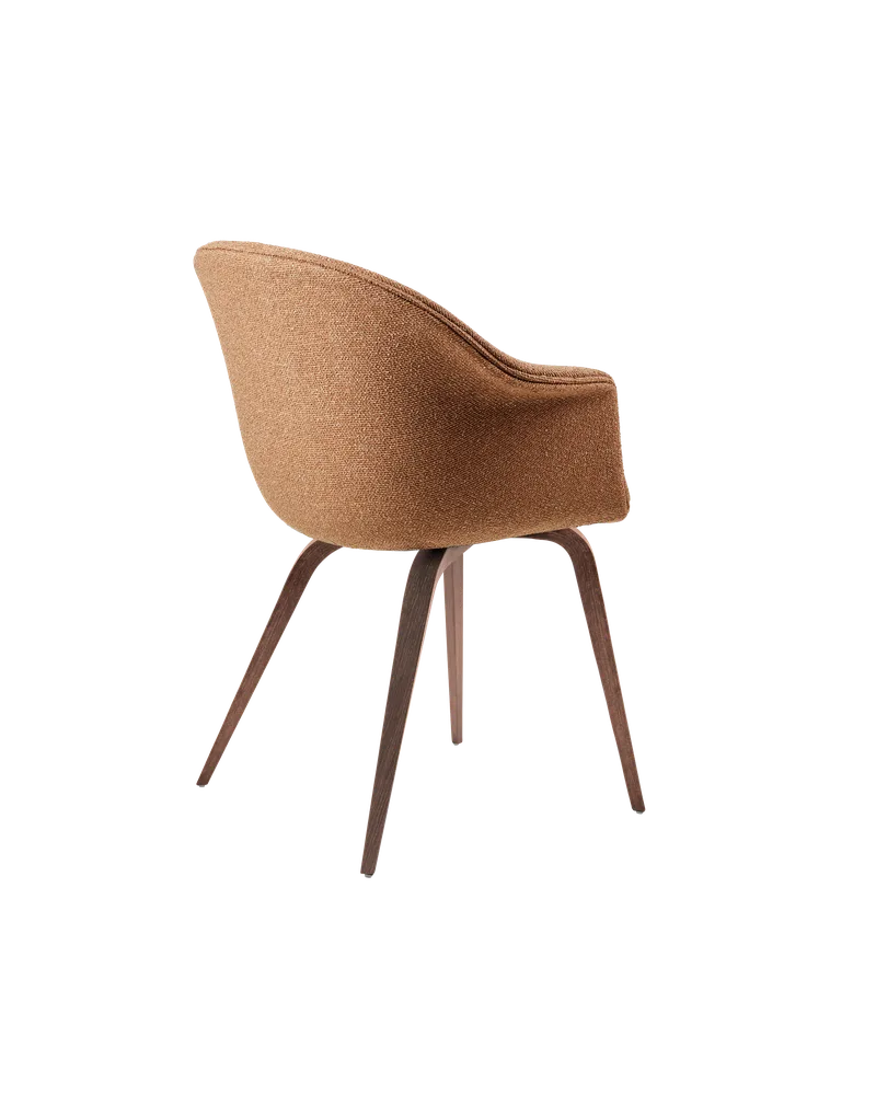 Bat Dining Chair, Fully Upholstered by GUBI in Around Bouclé, Dedar (032, Standard), Wood base, American Walnut – product photo 3 of 4