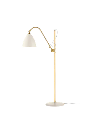 Bestlite BL3 Floor Lamp de GUBI en White Semi Matt, Brass, Ø21 × 18 cm, EU – photo du produit 3 sur 3